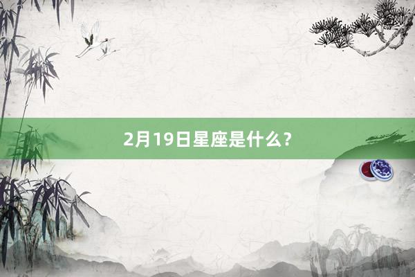 2月19日星座是什么？